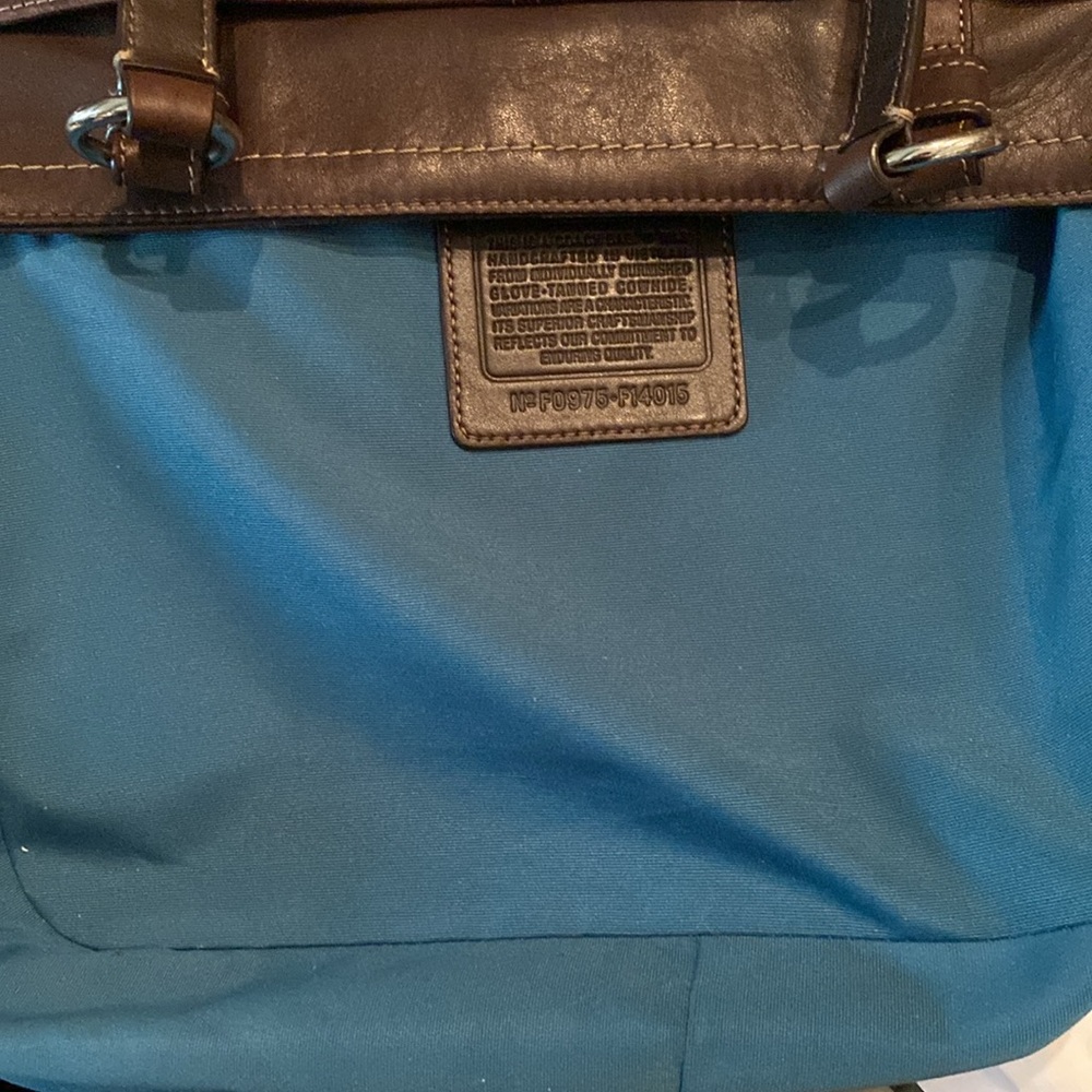 Coach Brown Leather Top Handle Turnlock Pocket Zipper Satchel Shoulder Bag - Picture 14 of 16